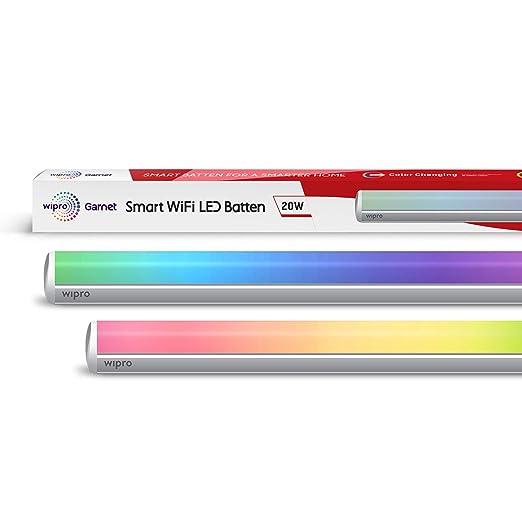 Wipro Smart Wi-Fi 20W CCT + RGB LED Batten