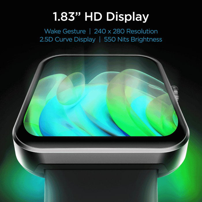 boAt | 1.83" HD Display | Bluetooth Calling | Premium Metal Design | Wave Flex Connect Smartwatch with IP68 Resistance, Health Tracking & Multiple Sports Modes