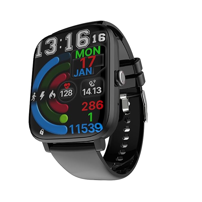 Boston Levin | 1.85" TFT AMOLED Display | Android 4.4 OS | Bluetooth 5 | Infinity Smartwatch with Full Touch Screen, Health Monitoring & IP67 Resistance