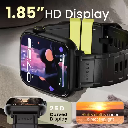 Boult | 1.85" HD Display | 500 Nits Brightness | 150 Watch Faces | Drift Smartwatch with Bluetooth Calling, SpO2 Monitoring & IP68 Resistance