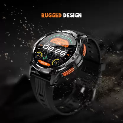 Noise | 1.46" AMOLED Always-On Display | Bluetooth Calling | Rugged Build | NoiseFit Force Plus Smartwatch with IP68 Resistance & 100+ Sports Modes