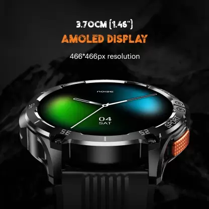 Noise | 1.46" AMOLED Always-On Display | Bluetooth Calling | Rugged Build | NoiseFit Force Plus Smartwatch with IP68 Resistance & 100+ Sports Modes