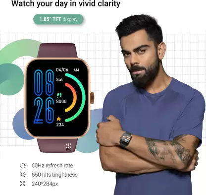 Noise | 1.85" Display | Advanced Bluetooth Calling | 550 Nits Brightness | Loop Smartwatch with IP68 Resistance, 100+ Sports Modes & Health Tracking