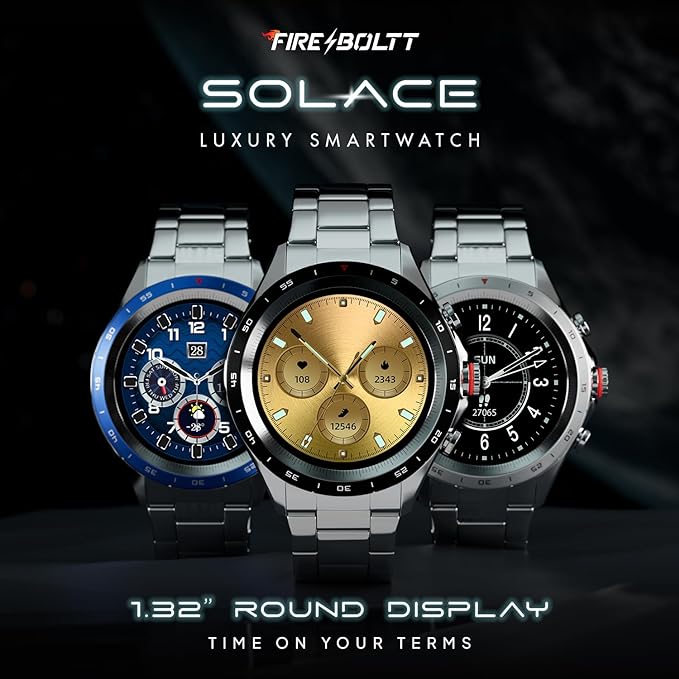 Fire Boltt Solace Stainless Bluetooth Calling Smart Watch