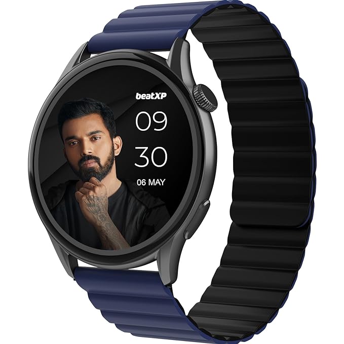 beatXP | Super Retina AMOLED Display | 1000 Nits Brightness | 60Hz Refresh Rate | Evoke Smartwatch with 1.43" Round Screen | BT Calling & 100+ Sports Modes