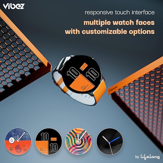 Vibez by Lifelong | 1.39" HD Display | 360x360 Resolution | 550 Nits Brightness | Fusion Smartwatch with Bluetooth Calling, IP67 Resistance & Multiple Sports Modes