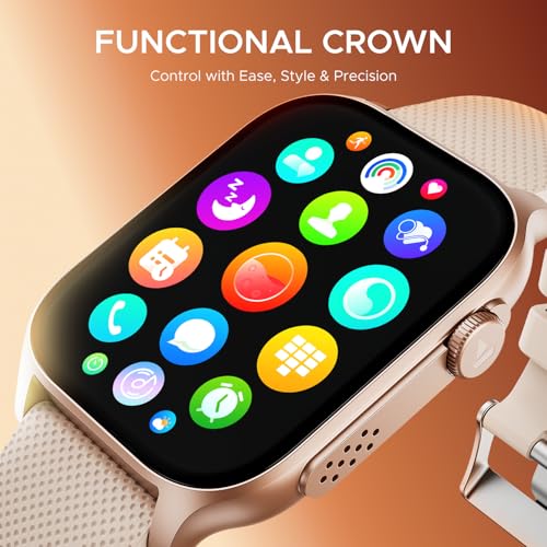 Boat Ultima Ember Smartwatch With 1.96inch Amoled Display Personalized Fitness Nudges | Functional Crown | 100+ Sports Modes | Create Your Own Watchface | Smartwatch For Men and Women