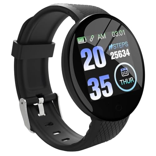 Bouncefit M D18 Round Fitness Band Smart Watch Single Touch Interface |Water Resistant | Workout Modes |Quick Charge Sports Smartwatch