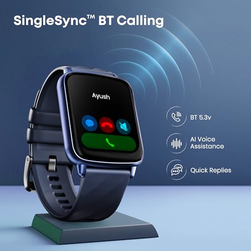 Fastrack Volt S1 Smart Watch For Man And Women Latest With 1.83inch Display |Silicone Strap | BT Calling |100+ Sports Modes | Heart Rate | Spo2 | IP68