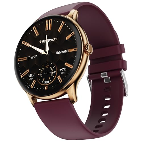 Fire-Boltt Phoenix Pro Round Smart Watch 1.39inch Hd Display With Bluetooth Calling | AI Voice Assistant | Spo2 and Heart Rate Monitor | 120 Plus Sports Modes | IP67 Waterproof Smartwatch For Men and Women