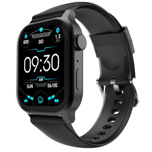 Fire - Boltt Rise Smart Watch 1.85inch Hd Display With Bluetooth Calling | AI Voice Assistant | Rotating Crown | Spo2 and Heart Rate Monitor | 120 Plus Sports Modes | IP67 Waterproof Smart Watch For Men and Women