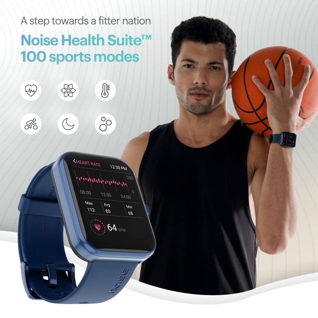 Noise Pulse 2 Max 1.85inch Display | Bluetooth Calling Smart Watch | 10 Days Battery | 550 Nits Brightness | Smart DND100 Sports Modes | Smartwatch For Men And Women