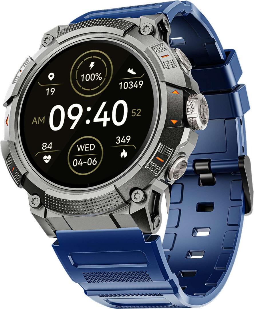 Boat Lunar Atlas | Gps Tracking | 1.39 Inch Display | Rugged Body | Functional Crown Smartwatch