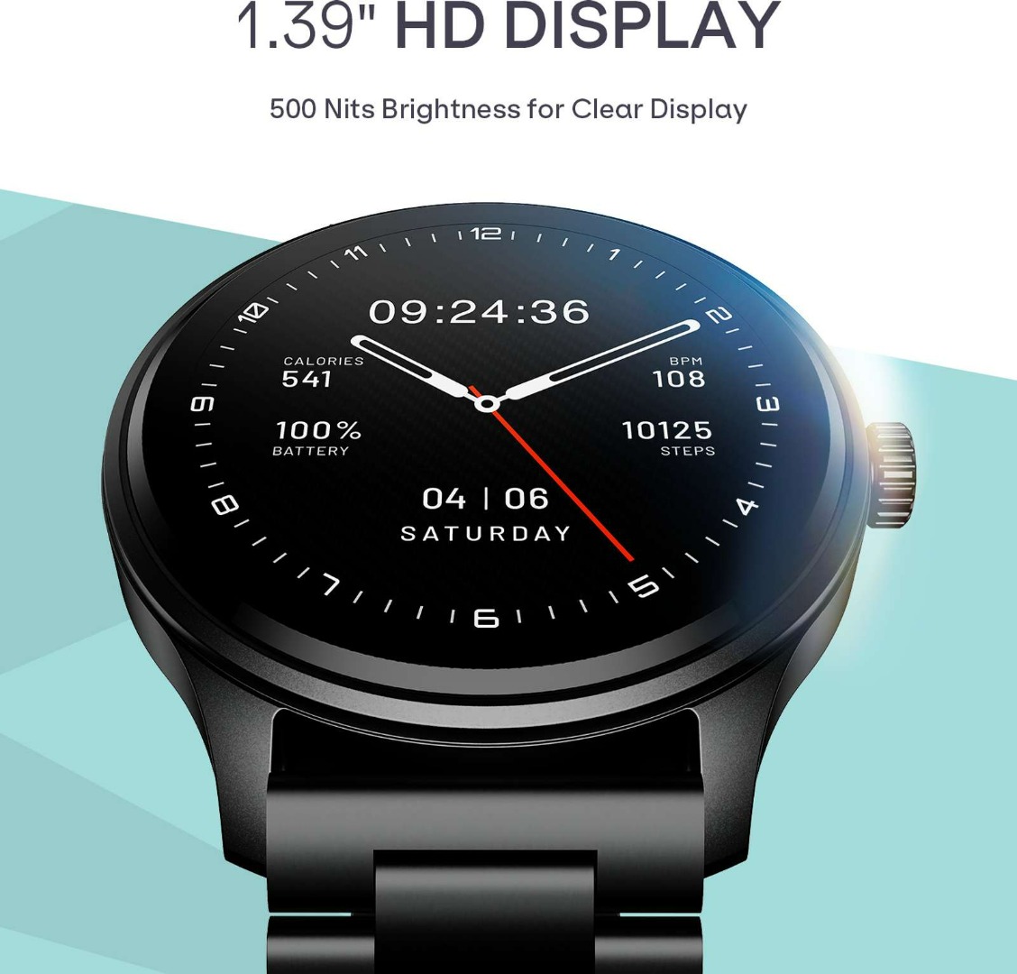 Boat Lunar Discovery Neo 1.39 Inch Hd Display | Metallic Finish | BT Calling | Smart Watch Smartwatch