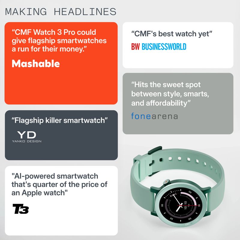 Cmf By Nothing Watch 3 Pro|1.43 Amoled|13 Day Battery|Dual-Band Gps|Advance Heart+Sleep Monitor Smartwatch