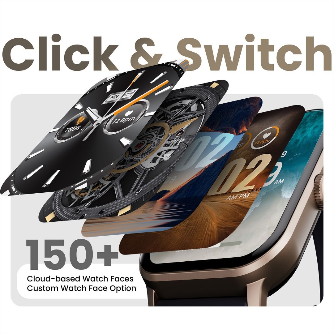 Goboult Drift BT Calling Hd Display | 140+ Watchface | BT Calling | Ip68 Smartwatch