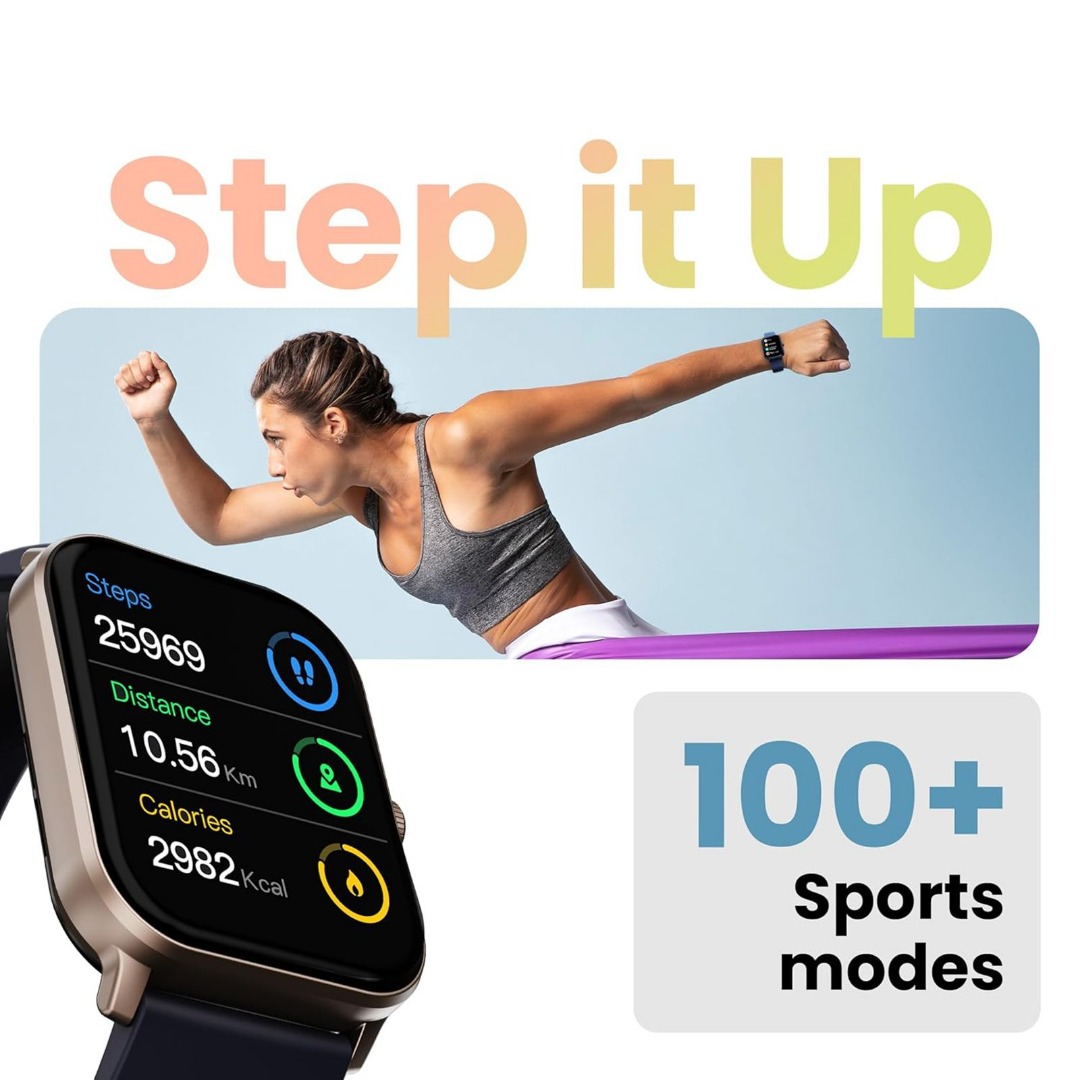 Goboult Drift BT Calling Hd Display | 140+ Watchface | BT Calling | Ip68 Smartwatch