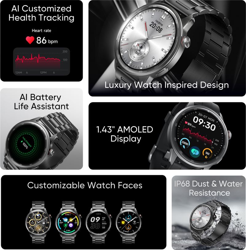 Realme Watch S2 | 1.43 Inch Amoled Display | Super Ai Engine & Upto 20 Days Battery Smartwatch