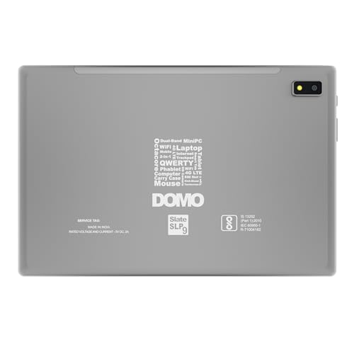 Domo Slate Slp9 T310 10.1 Inch 1920 X 1200 Ips Lcd | 4G Tablet Pc | 4Gb Ram | 64Gb Storage | 1Tb Expandable | Android 12 | Dual Sim | Lte | Volte Calling | Gps | Bluetooth | Grey