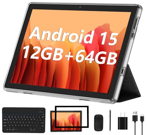 Ecopad Android 13 Tablet 2023 - 10 Inch | Quad-Core | 2 In 1 With Keyboard Mouse | Wi-Fi 6 | Bluetooth | Gms Certified IPS Touch Screen - Black Set