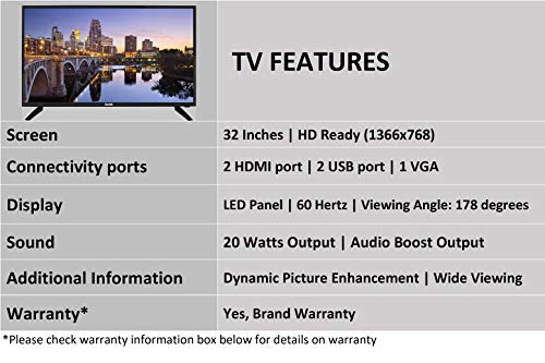 Kodak 32 inches HD Ready LED TV