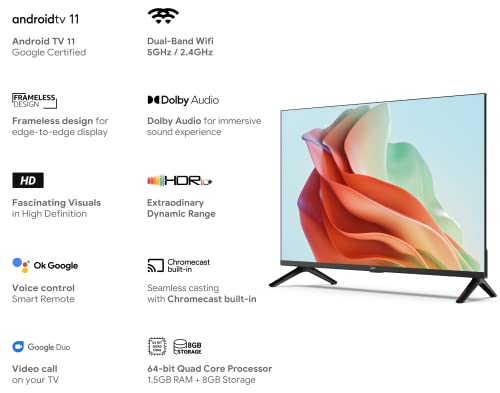 Acer 32 inches I Series HD Ready LED Android 11 Smart TV (2022 Model)