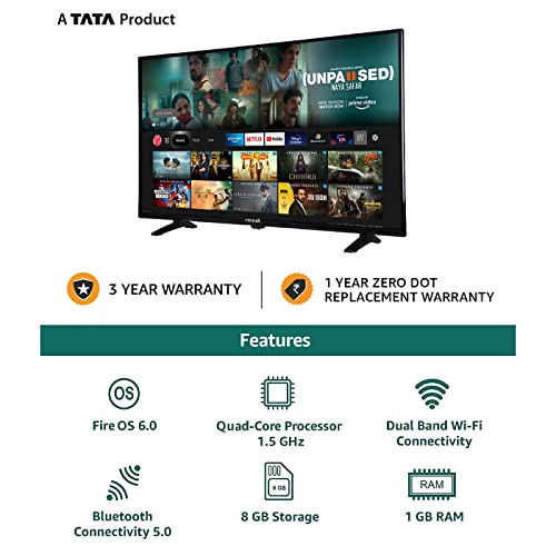 Croma 32 inches Fire HD Ready LED Smart Fire TV (2021 model)