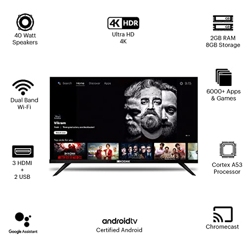 Kodak 43 inches 4K Ultra HD Smart Android TV