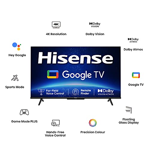 Hisense 43 inches Bezelless Series 4K Ultra HD Smart LED Google TV