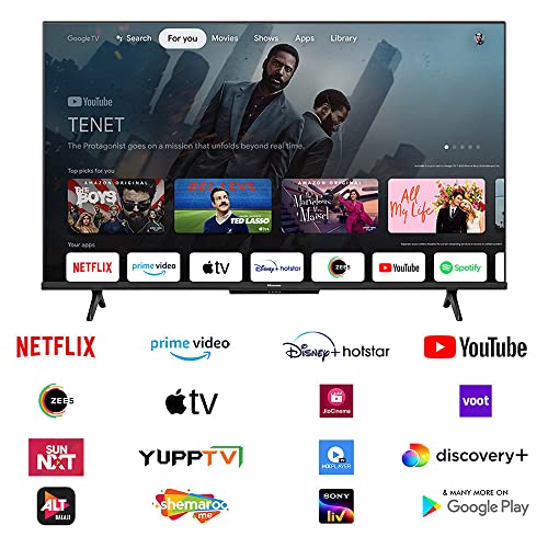 Hisense 43 inches Bezelless Series 4K Ultra HD Smart LED Google TV