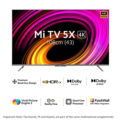 Mi 43 inches 5X Series 4K Ultra HD LED Smart Android TV