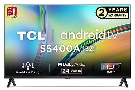 TCL 32 inches Bezelless S Series HD Ready Smart Android LED TV