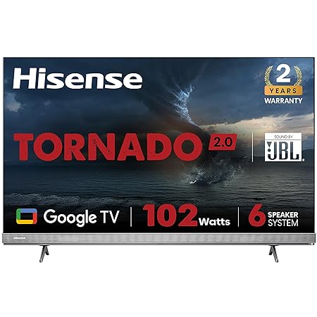 Hisense 55 inches Tornado 20 Series 4K Ultra HD Smart LED Google TV