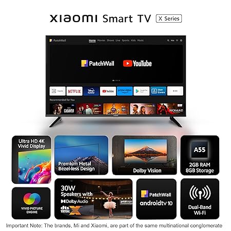 Mi 50 inches X Series 4K Ultra HD Smart Android LED TV