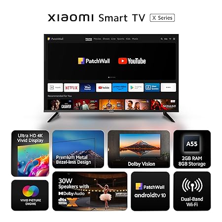 Xiaomi 43 inches X Series 4K Ultra HD Smart Android LED TV