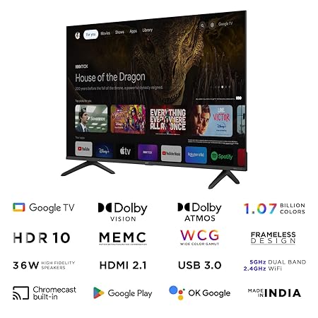 Acer 55 inches I Series 4K Ultra HD Smart LED Google TV