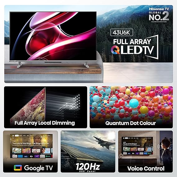 Hisense 43 inches 4K Ultra HD Smart QLED TV