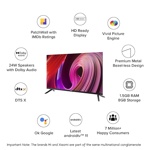 Mi 32 inches HD Ready Smart Android LED TV 5A Pro