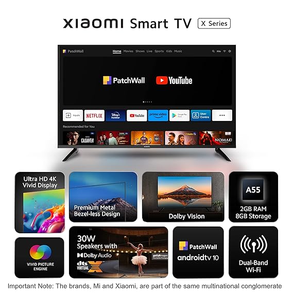 Mi 55 inches X Series 4K Ultra HD Smart Android LED TV