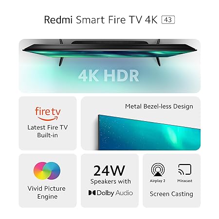 Redmi 43 inches F Series 4K Ultra HD Smart LED TV