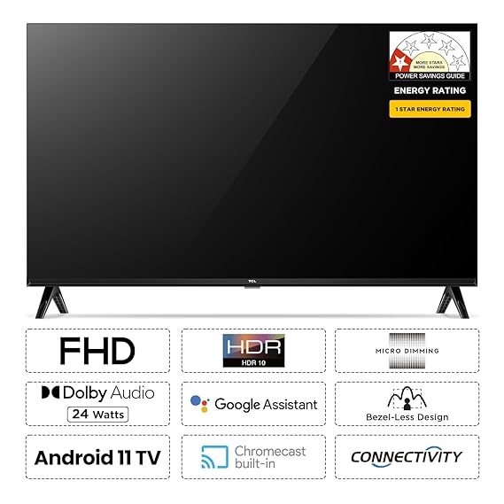 TCL 32 inches Bezel-Less S Series FHD Smart Android LED TV