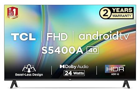 TCL 40 inches Bezel-Less S Series Full HD Smart Android LED TV