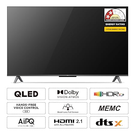 TCL 43 inches 4K Ultra HD Smart QLED Google TV