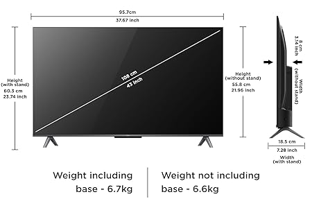 TCL 43 inches 4K Ultra HD Smart QLED Google TV