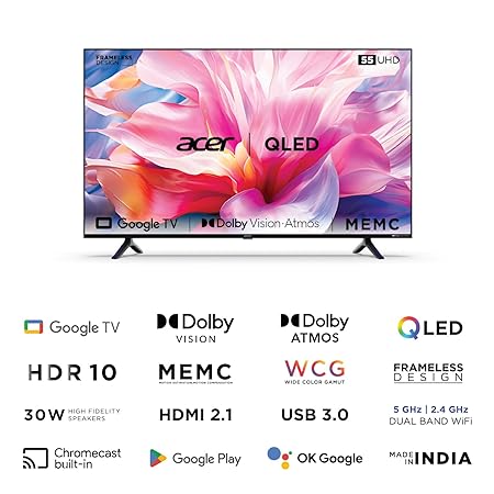Acer 55 inches V Series 4K Ultra HD Smart QLED Google TV