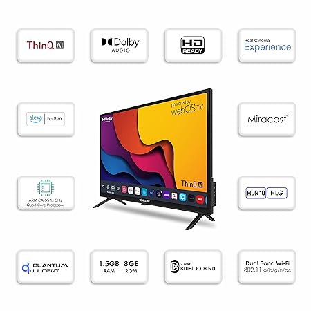 Beston 32 inches WebOS Series HD Ready Smart LED TV