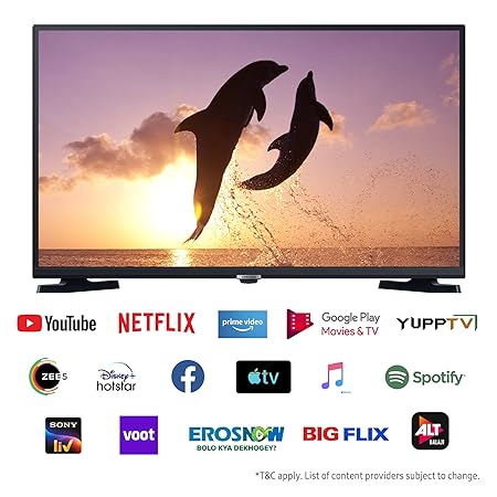 Samsung 32 inches HD Ready Smart LED TV, Glossy Black