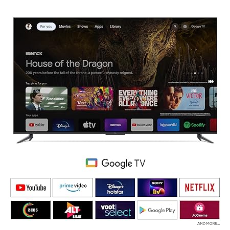 TCL 50 inches 4K Ultra HD Smart QLED Google TV