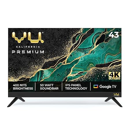 Vu 43 inches Premium Series 4K Ultra HD Smart LED Google TV