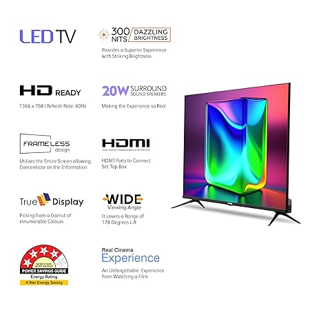 VW 32 inches Frameless Series HD Ready LED TV